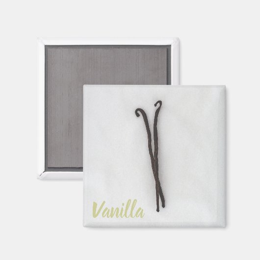 Vanillebonen met suiker magneet (Voorkant / Achterkant)