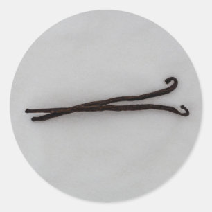 Vanillebonen met suiker ronde sticker