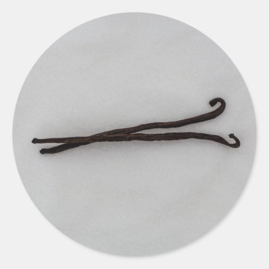 Vanillebonen met suiker ronde sticker (Voorkant)