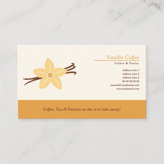 Vanilleboon & Bloem Visitekaartje (Voorkant)