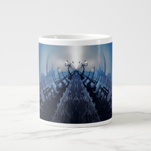 VANISHING VENICE Blue Gothic Gondolas Grote Koffiekop (Voorkant)