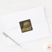 Vanitas, c.1644 (olie op canvas) vierkante sticker (Envelop)