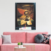 Vanitas met een Crystal Ball Canvas Afdruk (Insitu (Woonkamer))