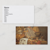 Vanitas (olie op canvas) visitekaartje (Voorkant / Achterkant)