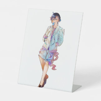 vanitas reclamebord met voetstuk