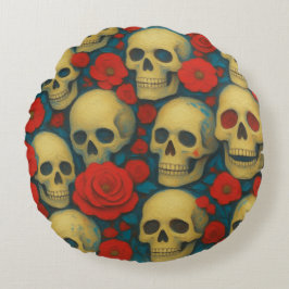 Vanitas & Rozen Rond Kussen
