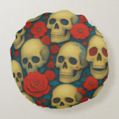 Vanitas & Rozen Rond Kussen (Achterkant)