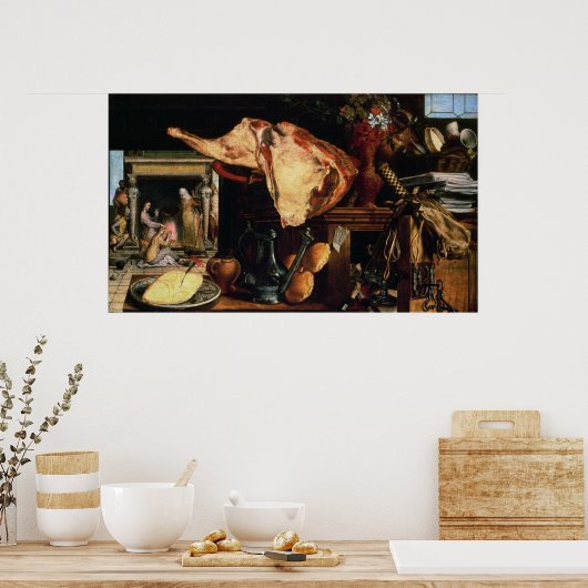 Vanitas still life , 1552 poster (Keuken)