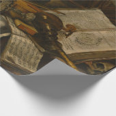 Vanitas still Life 1662 Collier Dutch wrapping Cadeaupapier (Hoek)