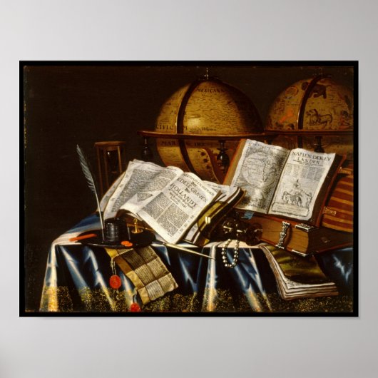 "Vanitas" still Life - Adam Bernaert (1665) Poster (Voorkant)