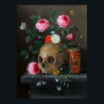 Vanitas Still Life (ca.1665–1670) Poster<br><div class="desc">Vanitas Still Life (ca.1665–1670) painting by Jan van Kessel</div>