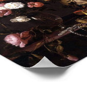 Vanitas still Life with Bouquet and Skull Adriaen Poster (Hoek)