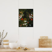 Vanitas still Life with Flowers Poster (Keuken)