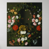 Vanitas still Life with Flowers Poster (Voorkant)
