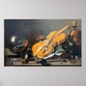 Vanitas still Life with Self-Portrait Pieter Claes Poster (Voorkant)