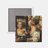 Vanitas, The Old Coquette van Bernardo Strozzi Magneet (Voorkant / Achterkant)