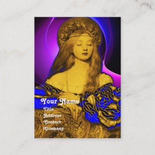 VANITY BEAUTY MODE COSTUME DESIGNER Blue Damask Visitekaartje