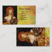 VANITY BEAUTY MODE COSTUME DESIGNER Gold Yellow Visitekaartje (Voorkant / Achterkant)