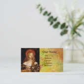 VANITY BEAUTY MODE COSTUME DESIGNER Gold Yellow Visitekaartje (Staand voorkant)