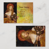 VANITY BEAUTY MODE COSTUME DESIGNER Gold Yellow Visitekaartje (Voorkant / Achterkant)