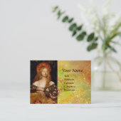 VANITY BEAUTY MODE COSTUME DESIGNER Gold Yellow Visitekaartje (Staand voorkant)