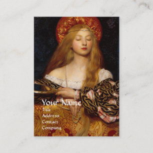 VANITY BEAUTY-MODE COSTUME DESIGNER Red Damask Visitekaartje