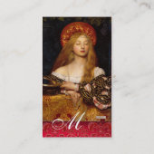 VANITY BEAUTY-MODE COSTUME DESIGNER Red Damask Visitekaartje (Achterkant)