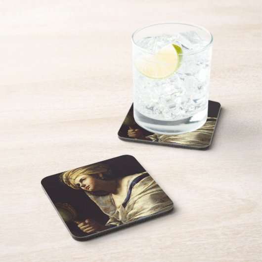 Vanity, c.1650-70 (olie op canvas) drankjes onderzetter (Rechterzijde)