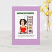 Vanity Mirror Cartoon voor vrouwen Kaart (Gele Bloem)