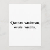 Vanity of vanities, alles is ijdelheid. briefkaart (Voorkant)