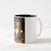 Vanity Pre-Raphaelite vrouw Tweekleurige Koffiemok (Voorkant rechts)