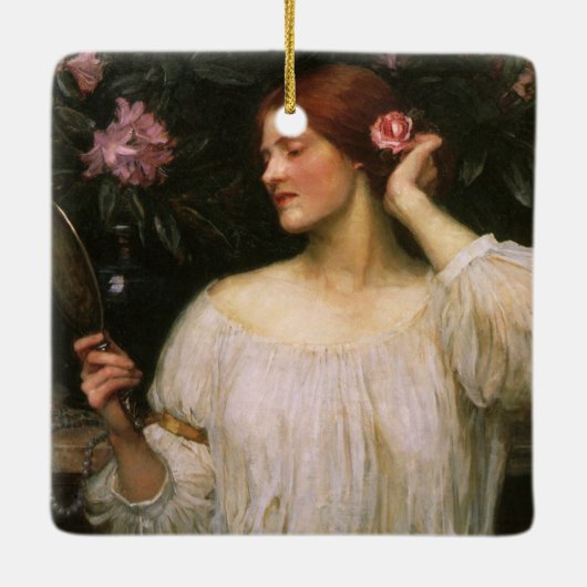Vanity van John William Waterhouse Keramisch Ornament (Achterkant)