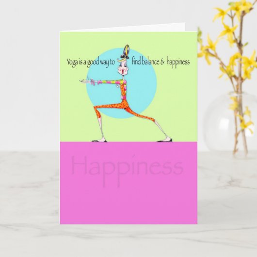 Vanity Yoga Gelukskaart Kaart (Gele Bloem)