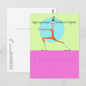 Vanity Yoga Happiness briefkaart (Voorkant / Achterkant)