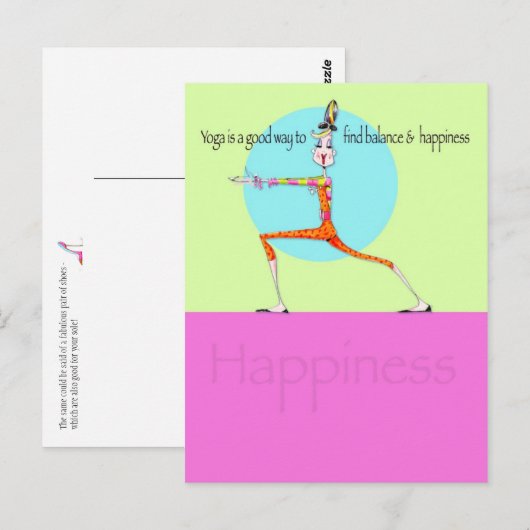 Vanity Yoga Happiness briefkaart (Voorkant / Achterkant)