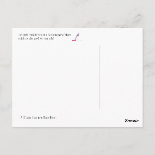 Vanity Yoga Happiness briefkaart (Achterkant)