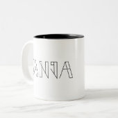 vanja tweekleurige koffiemok (Voorkant links)