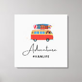 Vanlife-avontuurkamperen Canvas Afdruk (Voorkant)