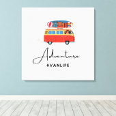 Vanlife-avontuurkamperen Canvas Afdruk (Insitu (Houten vloer))