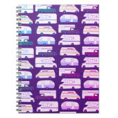 Vanlife Camping Camper RV Trailer Patroon Notitieboek (Voorkant)