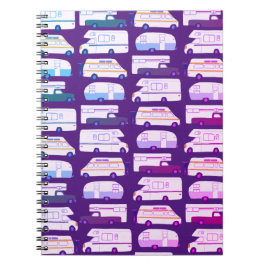 Vanlife Camping Camper RV Trailer Patroon Notitieboek