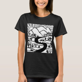 VANLIFE Desert Cacti Mountain Ontdek het avontuur T-shirt
