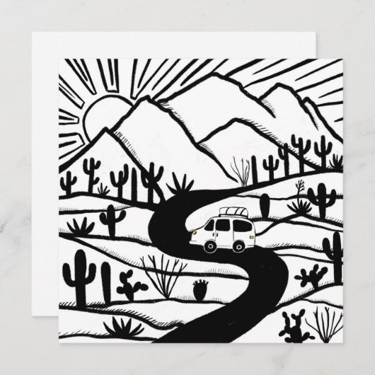 Vanlife Desert Mountain - Ontdek het avontuur (Voorkant / Achterkant)