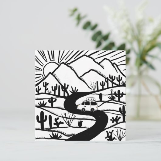 Vanlife Desert Mountain - Ontdek het avontuur (Staand voorkant)