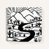 VANLIFE Desert Mountains Road Trip Notitieboek (Voorkant)