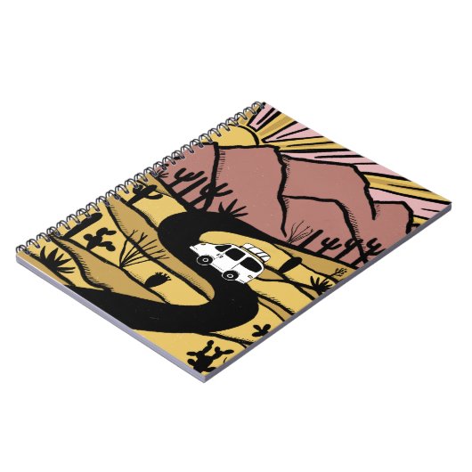 Vanlife Desert Road Trip Camping Notitieboek (Linkerzijde)