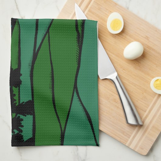 Vanlife in de bergen Camping Moon Stars Theedoek (Quarter Fold)