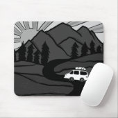 Vanlife MOUNTAIN SUNRISE Illustratie Muismat (Met muis)