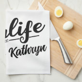 "VanLife" op maat Theedoek (Quarter Fold)