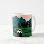 Vanlife Road Trip Campervan Mountain Sunrise Koffiemok (Voorkant rechts)